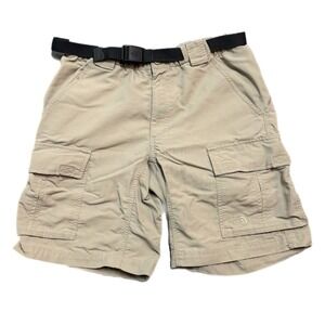 Men's‎ The North Face Belted Cargo Elastic Waist Beige Tan Shorts Size Small